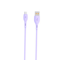 Кабель SkyDolphin S22V Soft Silicone USB - micro USB 2.4A 1 м Violet (USB-000606)