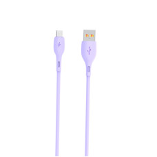 Кабель SkyDolphin S22V Soft Silicone USB - micro USB 2.4A 1 м Violet (USB-000606)