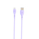 Кабель SkyDolphin S22V Soft Silicone USB - micro USB 2.4A 1 м Violet (USB-000606)