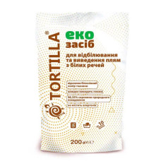 Еко засіб для відбілювання та виведення плям з білих речей Tortilla 200 г