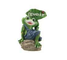 Садова фігура Жаба з табличкою 41*16*27 см