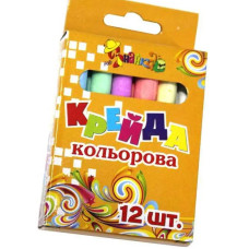 Крейда кольорова Незнайка Leader 6 кольорів 12 шт (825510)