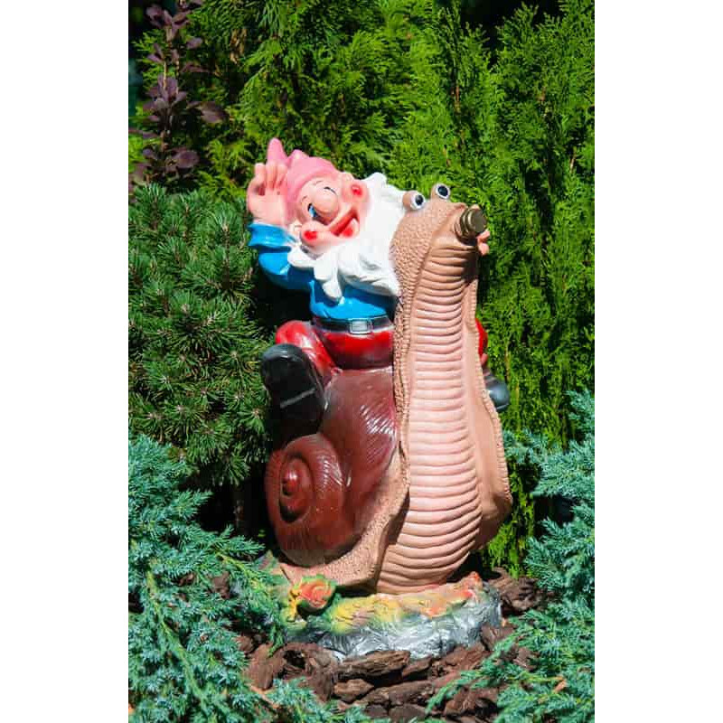 Садова фігура Гном-поливайка  з равликом 2.53