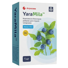 Удобрение бесхлороное YaraMila для голубики, черники, ягодных кустов Весна-Лето 1 кг