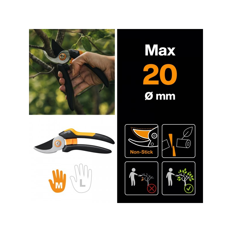 Секатор площинний Fiskars Solid P321 (1057162)