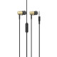 Навушники дротові (гарнітура) SkyDolphin SR28 Metal Golden (HF-000472)