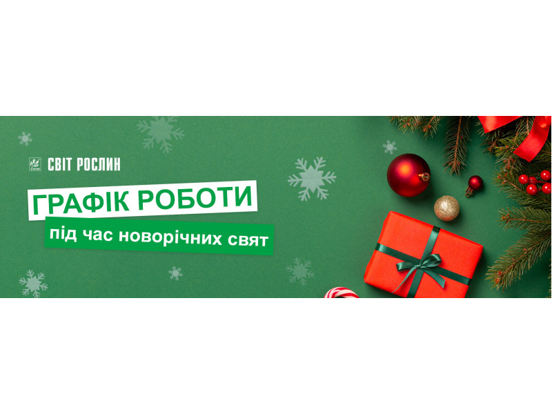 Графік роботи під час новорічних свят