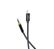 Аудіо-кабель SkyDolphin SR26 Braided Wire Lightning-3.5 мм 1 м Black  (AUX-000069)