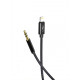 Аудіо-кабель SkyDolphin SR26 Braided Wire Lightning-3.5 мм 1 м Black  (AUX-000069)