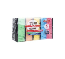 Губка кухонна Піна плюс XXL (10*7) Vivat 5 шт