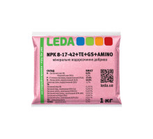Добриво Leda NPK 8-17-42 +ТЕ+GS+AMINO 1 кг