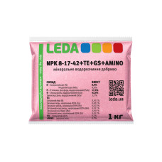 Добриво Leda NPK 8-17-42 +ТЕ+GS+AMINO 1 кг