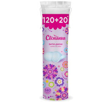 Ватні диски Свіжанка 120+20 шт