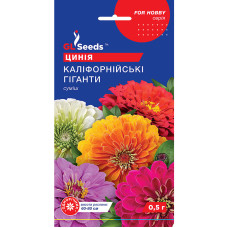Насіння Цинія Каліфорнійські гіганти GL Seeds 0,5 г