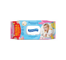 Вологі серветки SuperFresh Дитячі з клапаном 120 шт