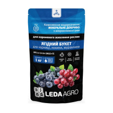 Удобрение Leda Agro Ягодный букет для голубики, черники, клюквы NPK 14-10-26+3Mg+ТЕ 1 кг