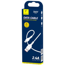 Кабель SkyDolphin S66V USB - micro USB 2.4A 1 м White