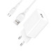 Мережевий зарядний пристрій SkyDolphin SC36T 1 USB 2.4A с кабелем Type-C White (MZP-000117)