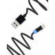 Кабель SkyDolphin S59L Magnetic USB - Lightning 2.4A 1 м Black (USB-000440)