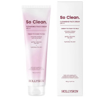 Крем для щоденного очищення шкіри обличчя Hollyskin So Clean з екстрактом камелії та рисом 100 г