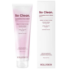 Крем для щоденного очищення шкіри обличчя Hollyskin So Clean з екстрактом камелії та рисом 100 г