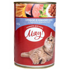 Корм для котів Мяу Банка рибне асорті в ніжному соусі 0,415 кг