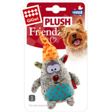 Іграшка для собак Ведмідь з пискавкою GiGwi Plush, текстиль, 10 см