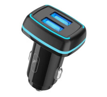 Автомобільний зарядний пристрій Sky Dolphin SZ18 2 USB 3.4A 15W Black (AZP-000098)