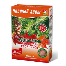 Удобрение кристалл осеннее для хвойных 300 г Чистый Лист