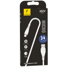 Кабель SkyDolphin S02V Fast Charging USB-micro USB 3A 1 м White (USB-000590)