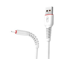 Кабель SkyDolphin S54T Soft USB - Type-C 2.4A 1 м White (USB-000431)
