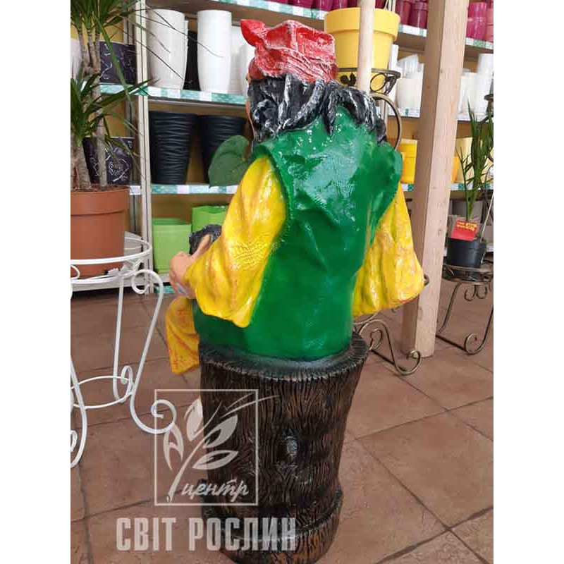 Садова фігура Баба-Яга з мітлою 92 см