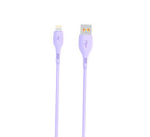 Кабель SkyDolphin S22L Soft Silicone USB - Lightning 2.4A 1 м Violet (USB-000600)