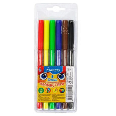 Фломастери MARCO Super Washable 6 кольорів