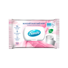 Влажная туалетная бумага с клапаном Smile Sensitive 44 шт