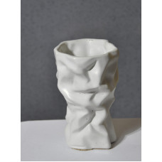 Декоративне кашпо біле Fold cup