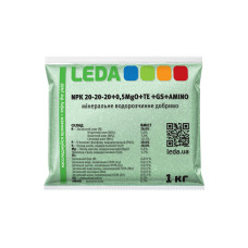Добриво Leda NPK 20-20-20 +0,5MgO+ТЕ+GS+AMINO 1 кг