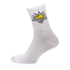 Носки мужские Modna Zona RT1322-065 высокие спортивные Positivity белые 39-42