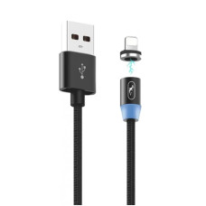 Кабель SkyDolphin S59L Magnetic USB - Lightning 2.4A 1 м Black (USB-000440)