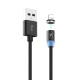 Кабель SkyDolphin S59L Magnetic USB - Lightning 2.4A 1 м Black (USB-000440)