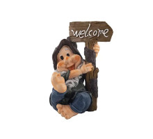 Садова фігура Гном Welcome 39,5*26,5*28,5 см