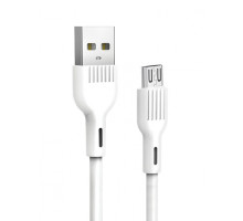 Кабель SkyDolphin S03V Frost Line USB - micro USB 3A 1 м White (USB-000421)