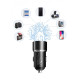 Автомобільний зарядний пристрій Sky Dolphin SZ02 Aluminium 2USB 2.4A Black (AZP-000074)