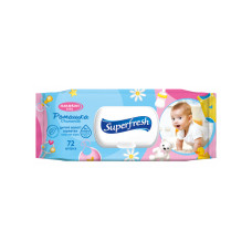 Серветки вологі SuperFresh Дитячі з клапаном 72 шт