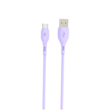 Кабель SkyDolphin S22T Soft Silicone USB - USB Type-C 2.4A 1 м Violet (USB-000603)