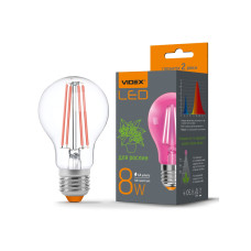 Фітолампа LED VIDEX Filament A60FF 08W E27 1200K