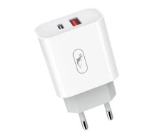 Мережевий зарядний пристрій SkyDolphin SC01 USB+PD 2.4A/12W White (MZP-000190)