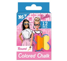 Крейда кольорова кругла YES Barbie 12 шт (400517)