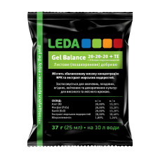 Добриво Leda Gel Баланс 20-20-20 + ТE + 28 Екстракт морських водоростей 37 г (25 мл)