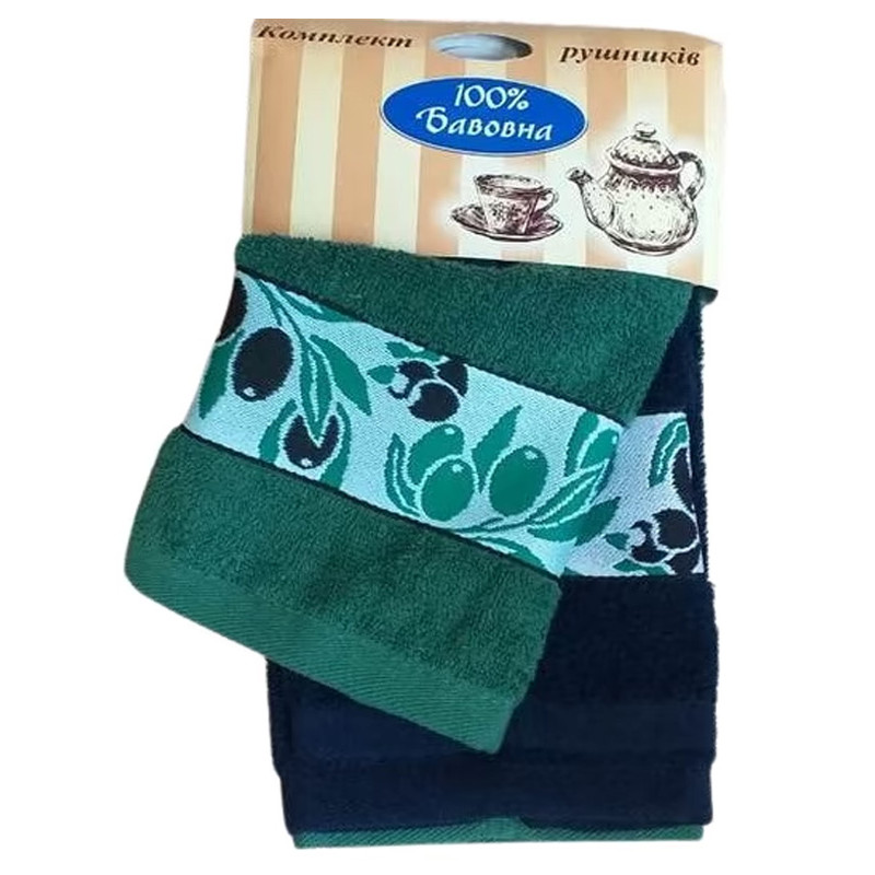 Набір кухонних махрових рушників 2 шт GM Textile 30x50 см